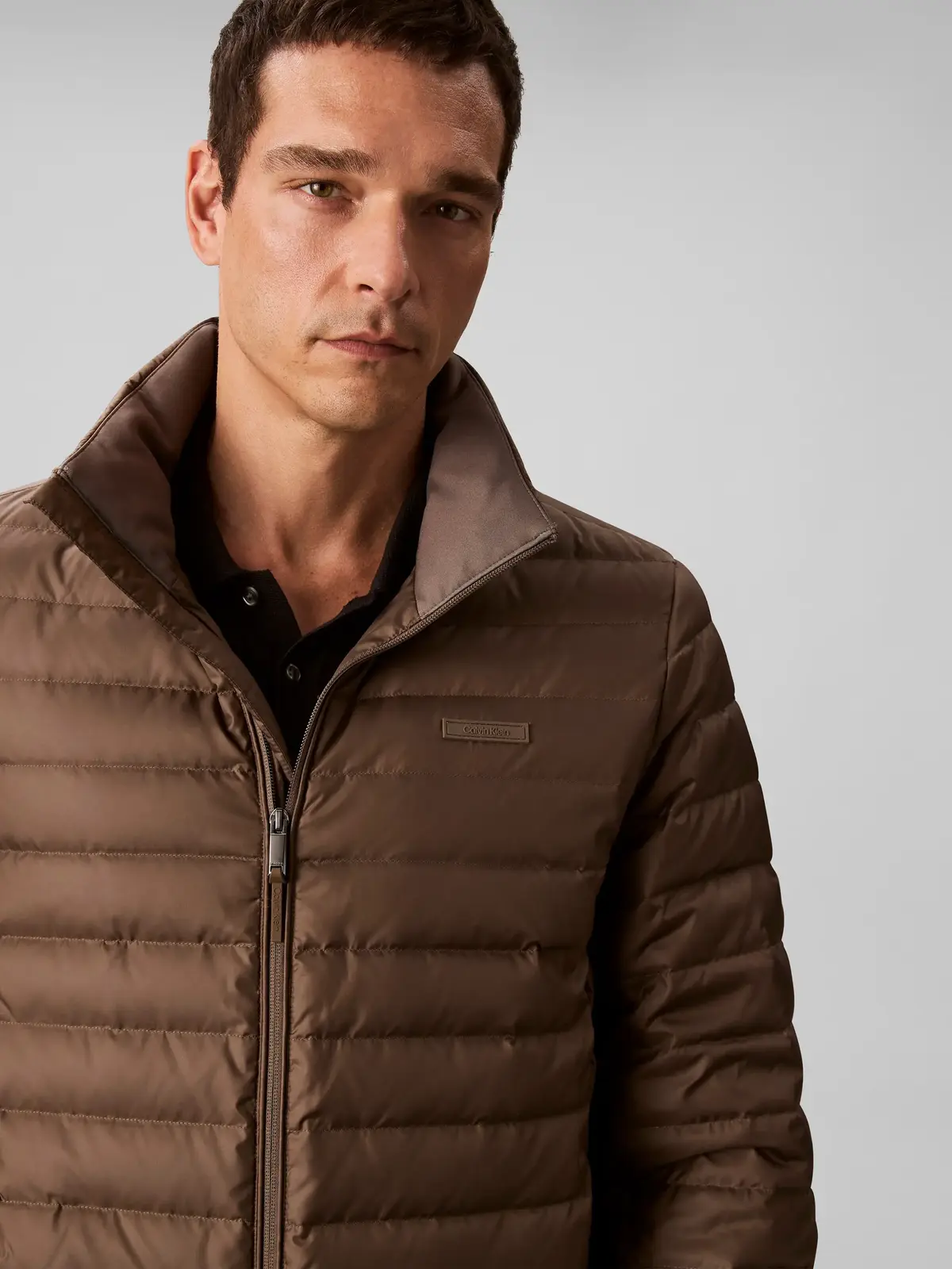Calvin Klein LS LT WT NYLON CHANN, PDK Kahverengi Erkek Mont