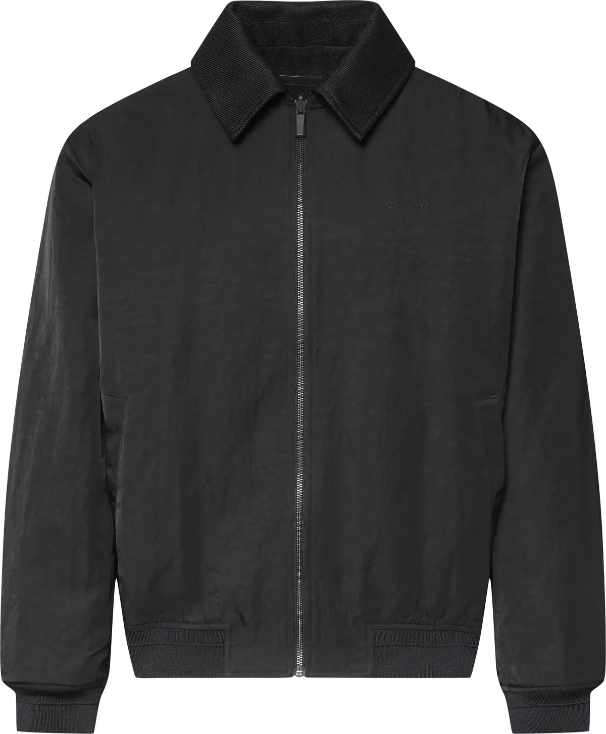 Calvin Klein LS NYLON COLLARED REVERSIBLE JKT Erkek Siyah Mont