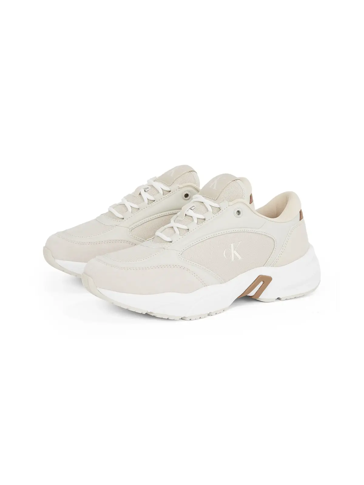 Calvin Klein RETRO TENNIS MG MIX, 0F8 Bej Kadın Spor Ayakkabı
