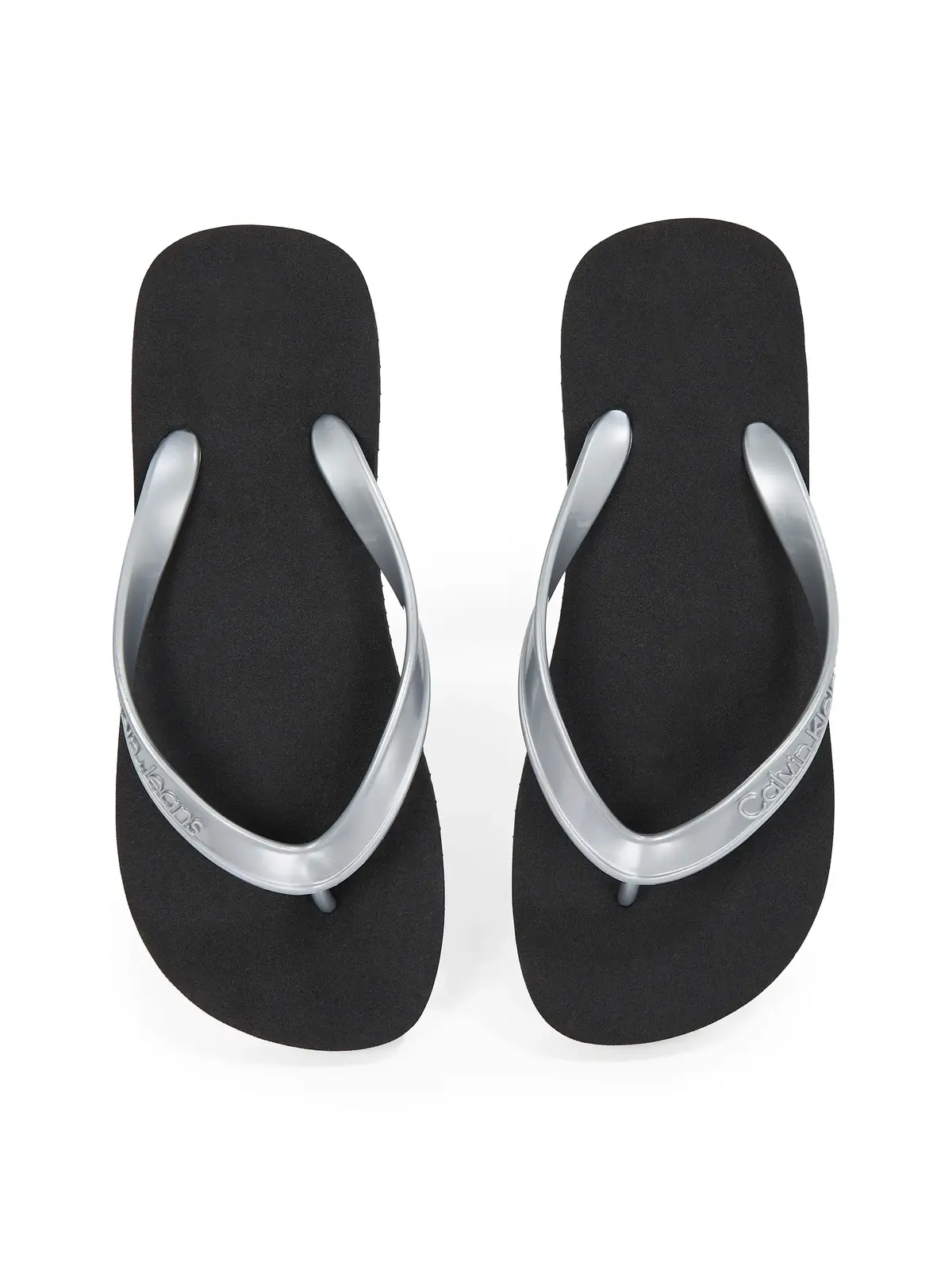 Calvin Klein BEACH SANDAL MONOLOG Gri-Siyah Kadın Parmak Arası Terlik