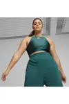 Puma T7 Shiny Crop Top Yeşil Kadın T-Shirt