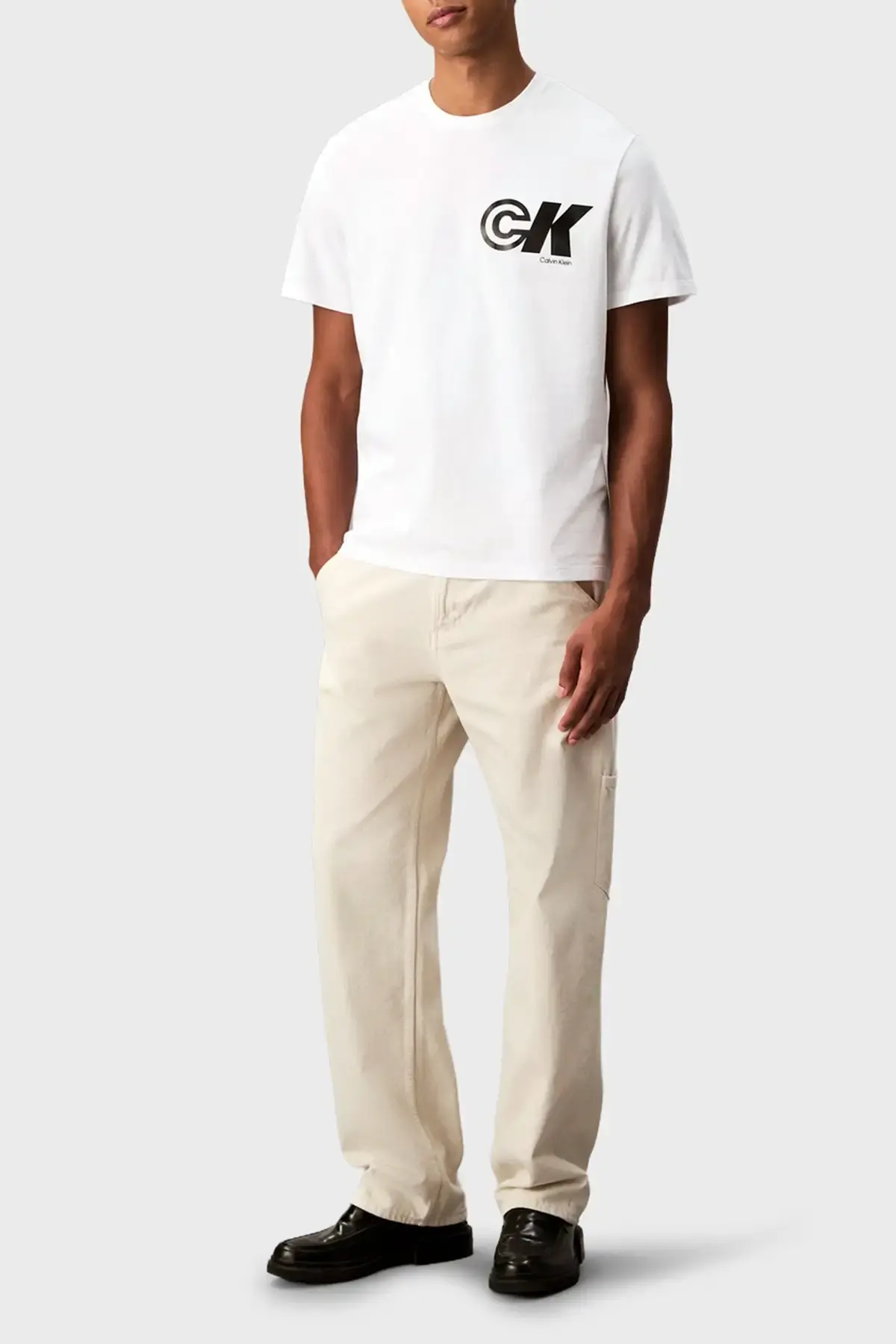 Calvin Klein SS 20S CK SPORT LOGO GRAPHIC TEE Beyaz Erkek Tişört