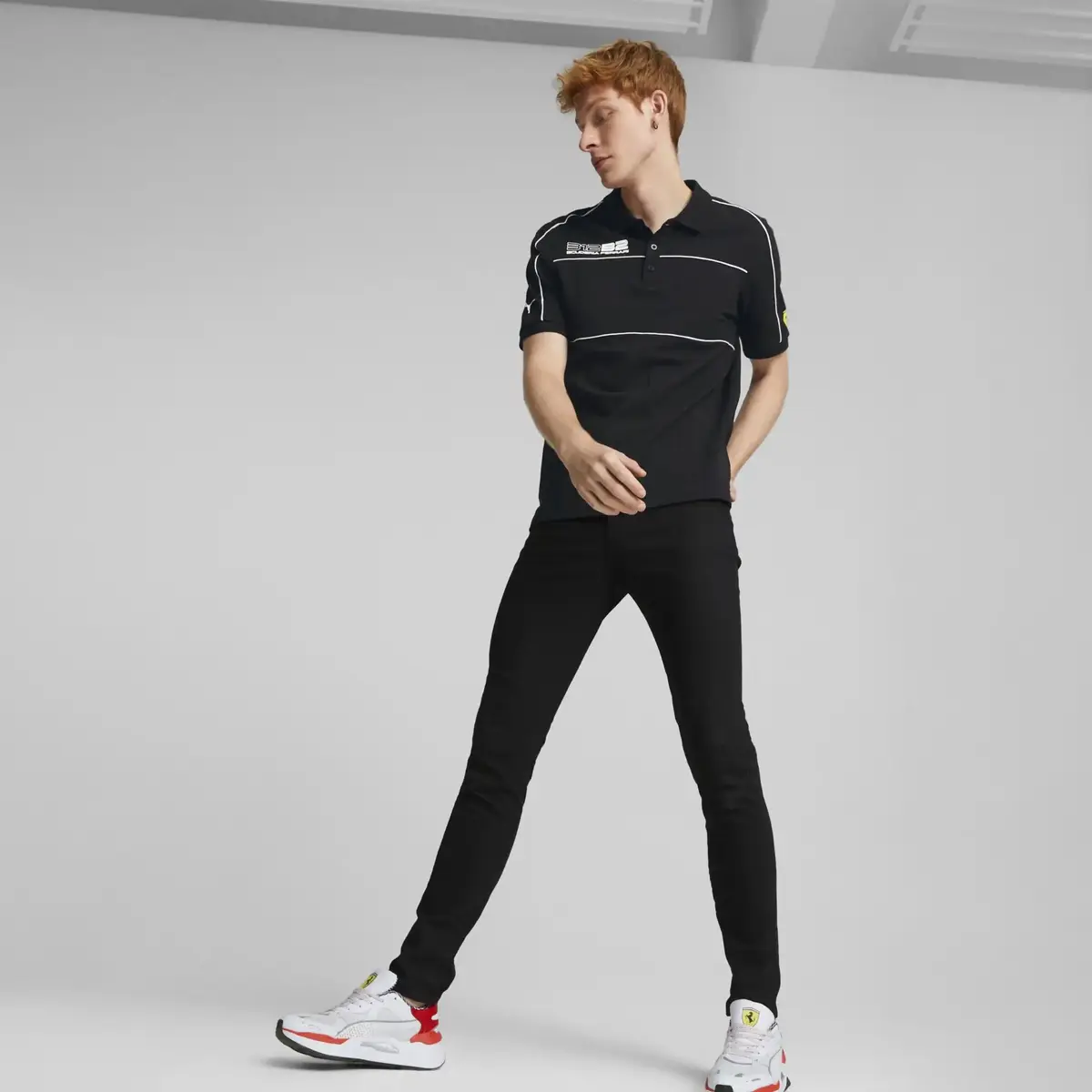 Puma Ferrari Race Polo Siyah Erkek Polo T-Shirt