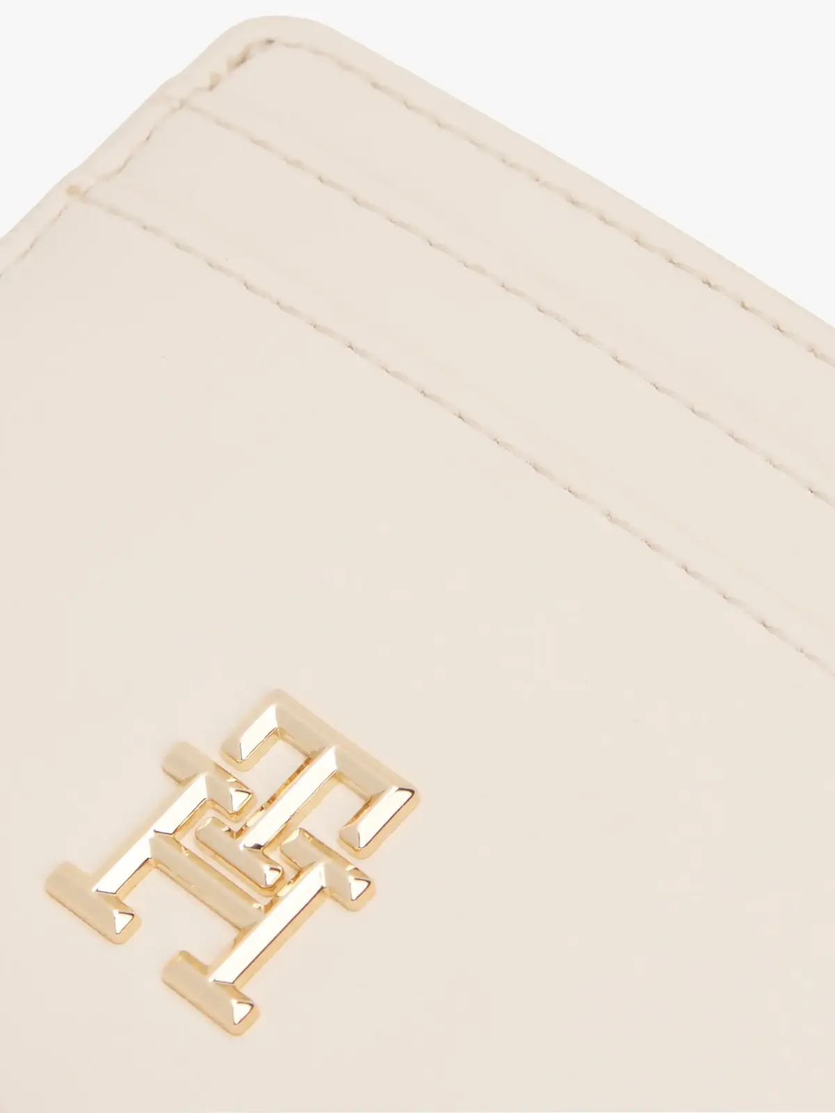 Tommy Hilfiger TH LOGOTAPE CC HOLDE, AA8 Krem Kadın Cüzdan