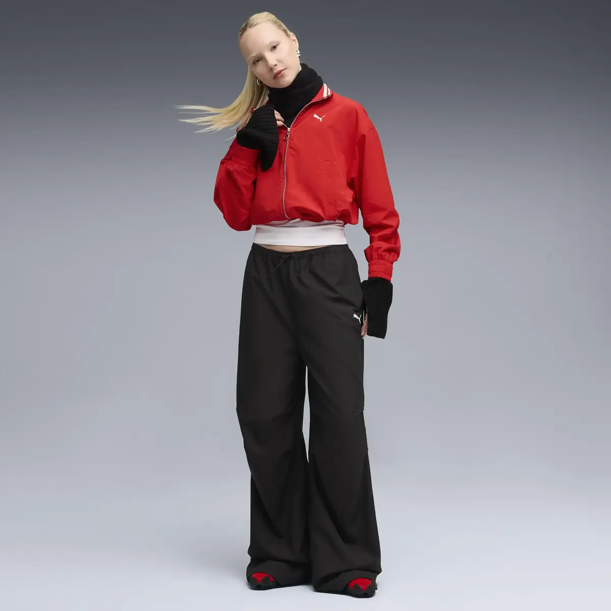 Puma PREMIUM ESS Woven Jacket Kırmızı Kadın Fermuarlı Ceket
