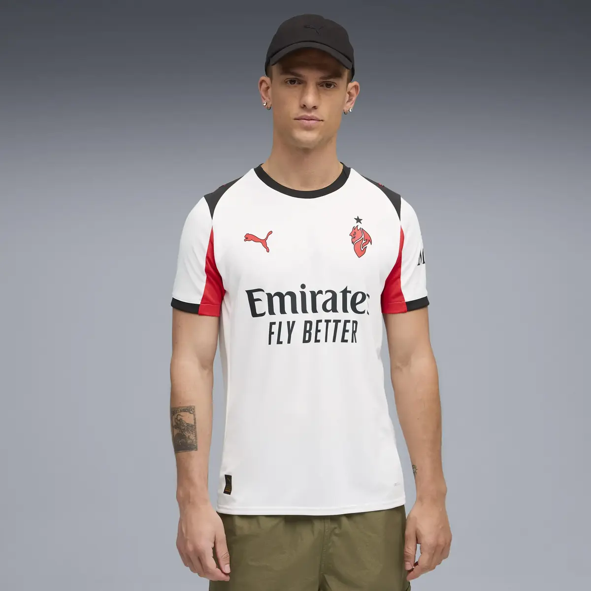Puma ACM Away Jersey Replica Beyaz Erkek Forma