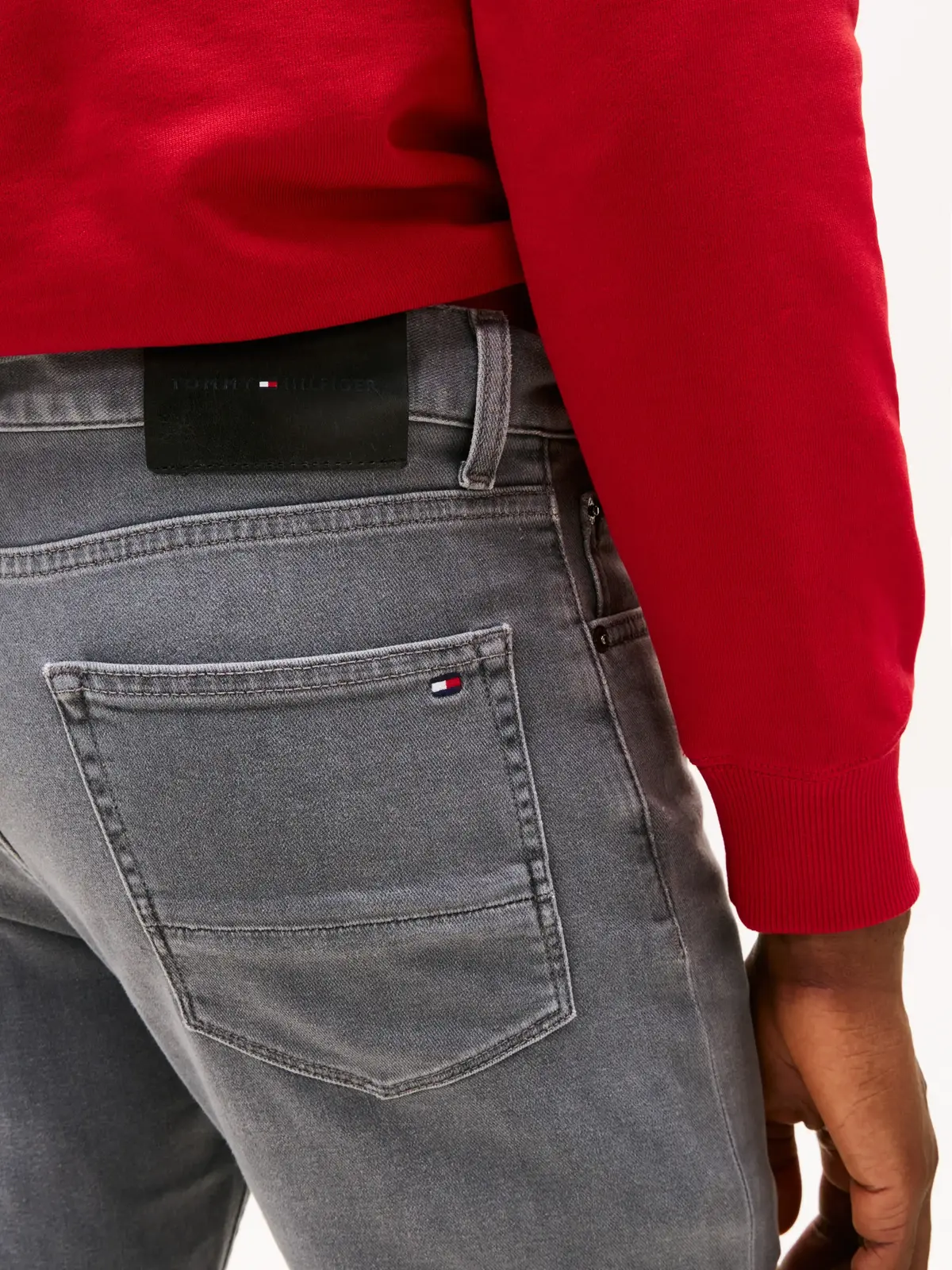 Tommy Hilfiger SLIM BLEECKER SSTR E, 1B1 Gri Erkek Jean Pantolon