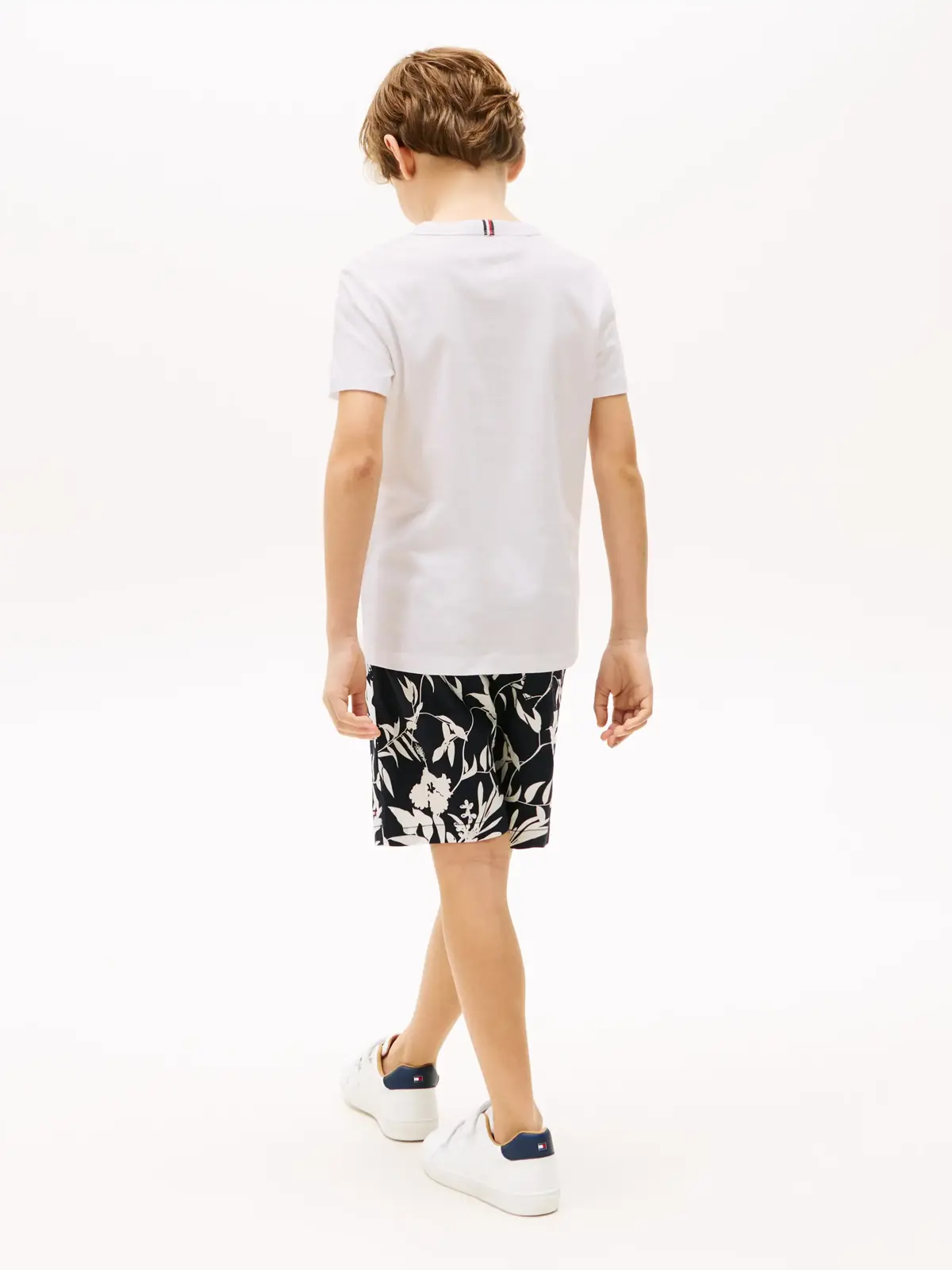 Tommy Hilfiger HILFIGER PALM PRINT, YBR Beyaz Erkek Çocuk T-Shirt & Polo