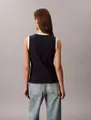 Calvin Klein Sl CK Logo Muscle Tee Antrasit Kadın Tişört Calvin Klein Sl CK Logo Muscle Tee Antrasit Kadın Tişört