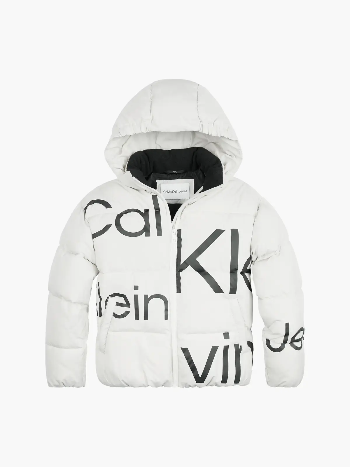 Calvin Klein BOLD INST. LOGO PUFF Kadın Beyaz Şişme Mont