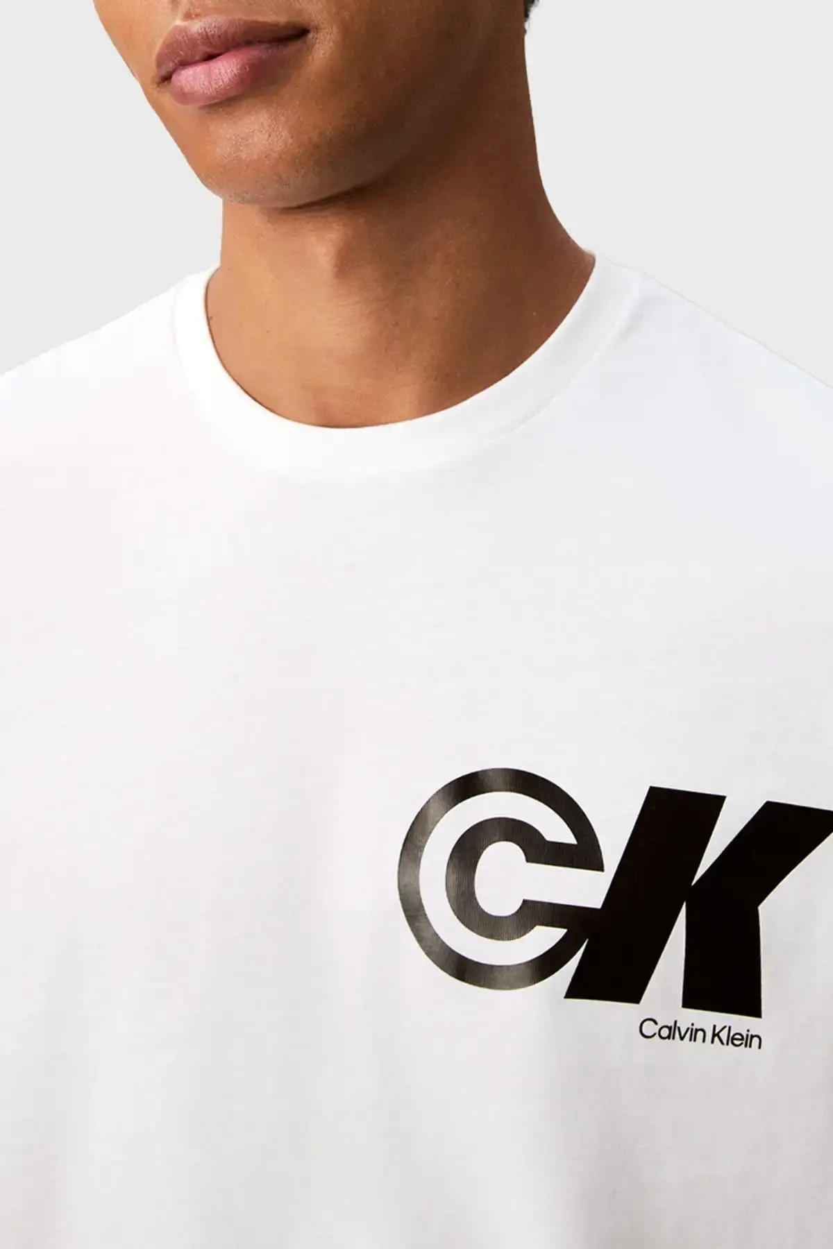 Calvin Klein SS 20S CK SPORT LOGO GRAPHIC TEE Beyaz Erkek Tişört