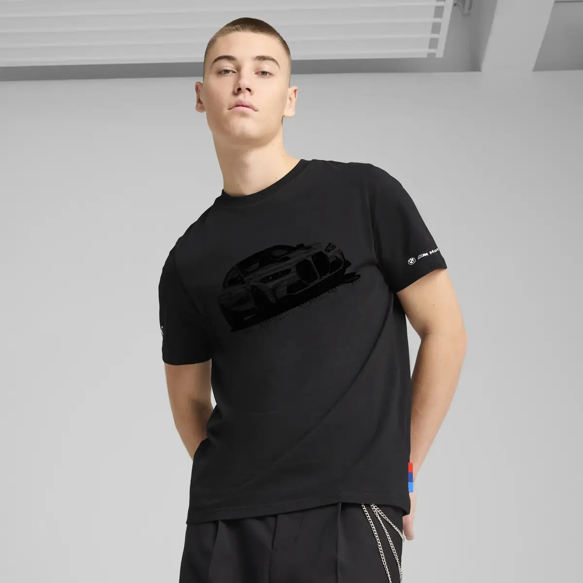 Puma BMW MMS ESS GRAPHIC TEE Siyah Erkek T-Shirt & Polo