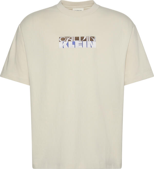 Calvin Klein SS 16S TC CALVIN KLEIN BLOCK GRA Beyaz Erkek T-Shirt