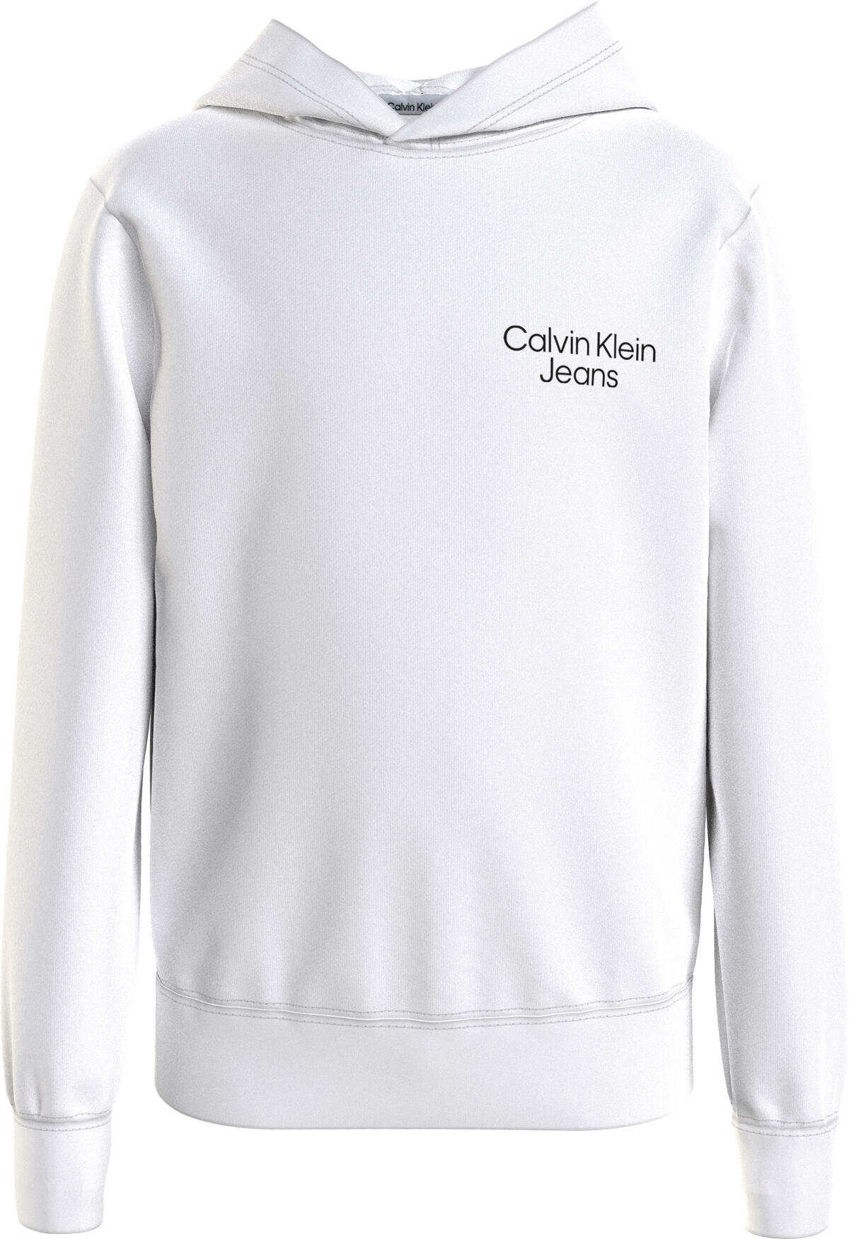 Calvin Klein CKJ STACK LOGO HOODI Erkek Beyaz Hoodie