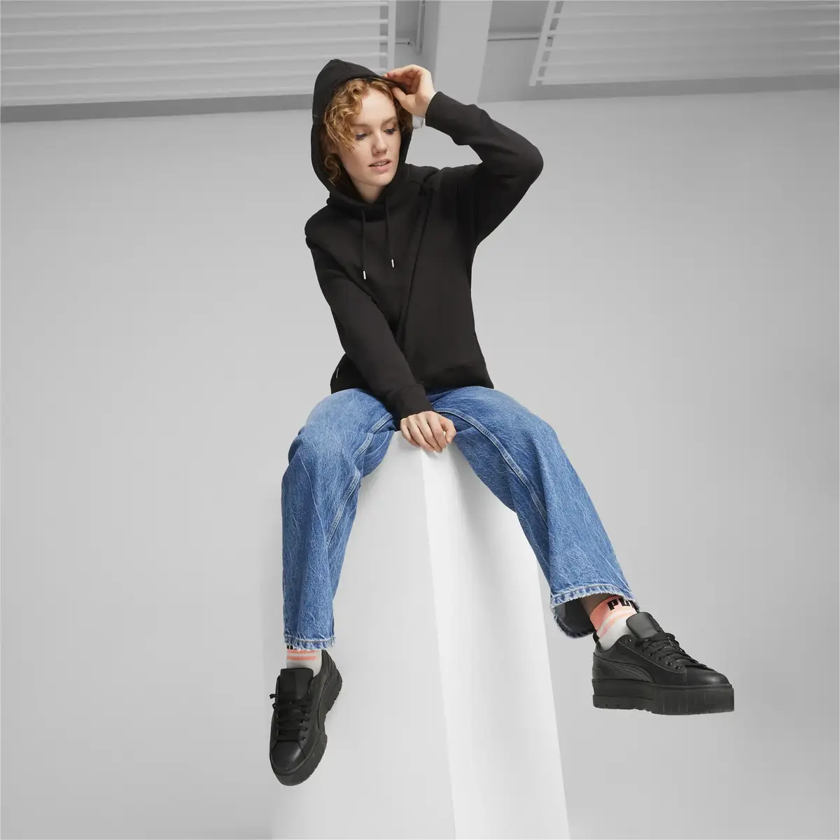Puma INFUSE Relaxed Hoodie TR Siyah Kadın Sweatshirt
