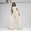PUMA HER High-Waist Straight Pant Bej Kadın Eşofman Altı