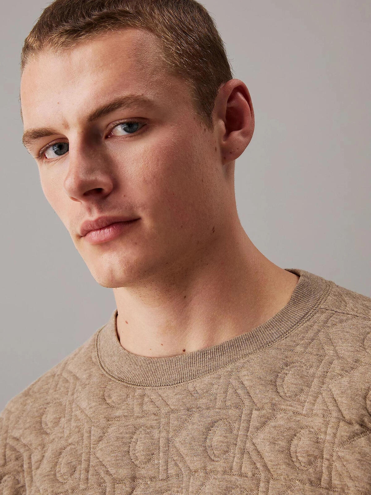 Calvin Klein L/S SWEATSHIRT, QQD Erkek Kahverengi Sweatshirt