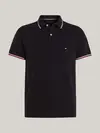 Tommy Hilfiger CORE TOMMY TIPPED SL Erkek Siyah Polo T-Shirt