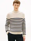 Tommy Hilfiger BRETON COTTON STRIPE, 0BP Krem Erkek Kazak