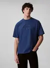 Calvin Klein SS HI LOW EMB 16S JERSEY CN TEE Mavi Erkek Tişört Calvin Klein SS HI LOW EMB 16S JERSEY CN TEE Mavi Erkek Tişört