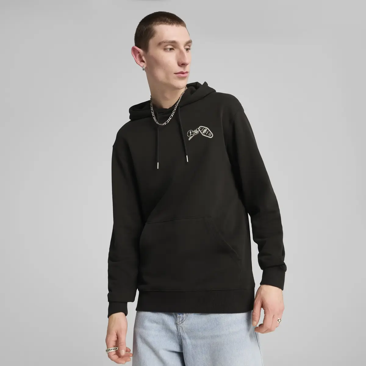 Puma GRAPHICS Hotel Hoodie Siyah Erkek Hoodie