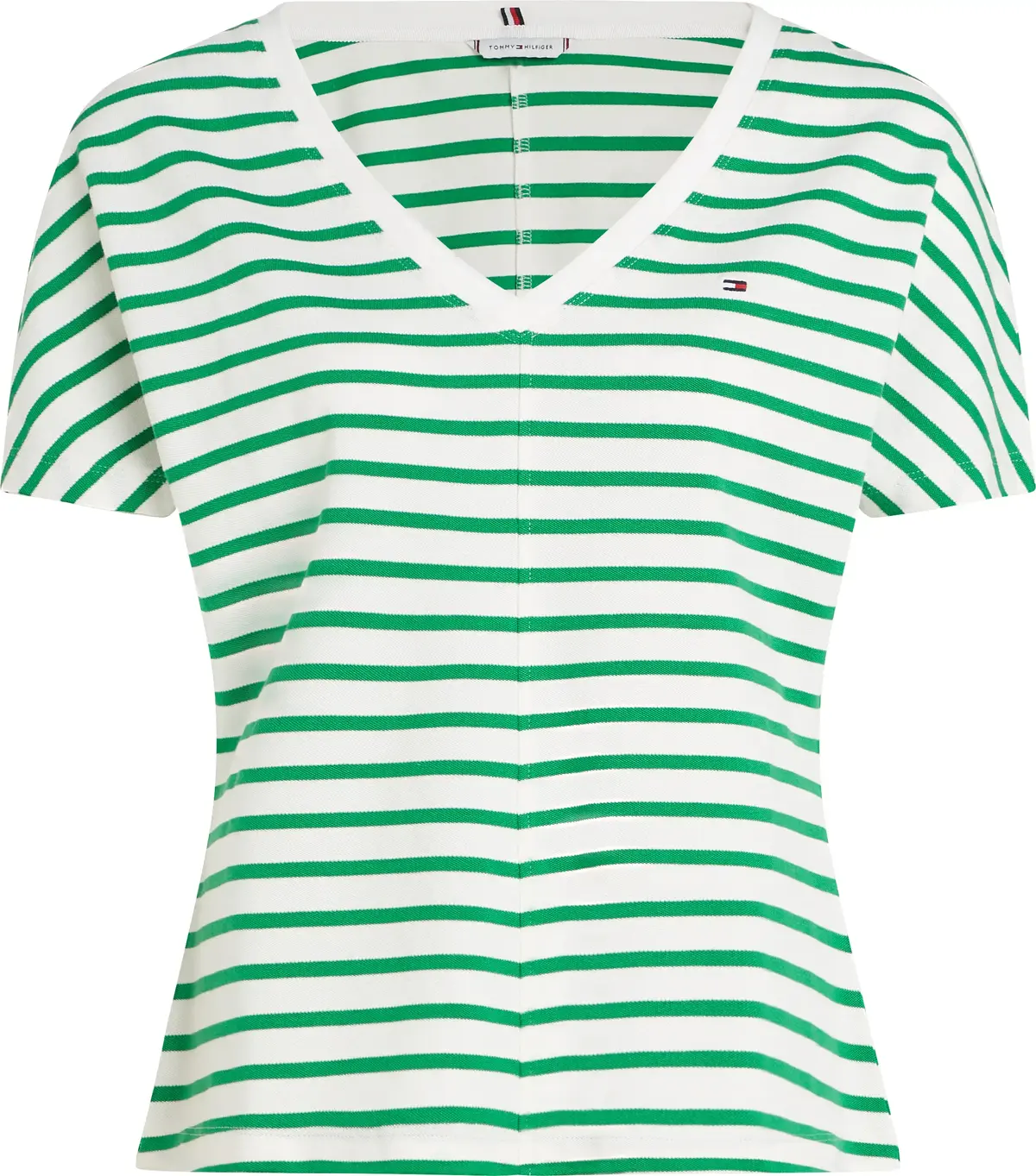 Tommy Hilfiger FITTED LYOCELL PQ TE, 0FO Yeşil Kadın T-Shirt & Polo