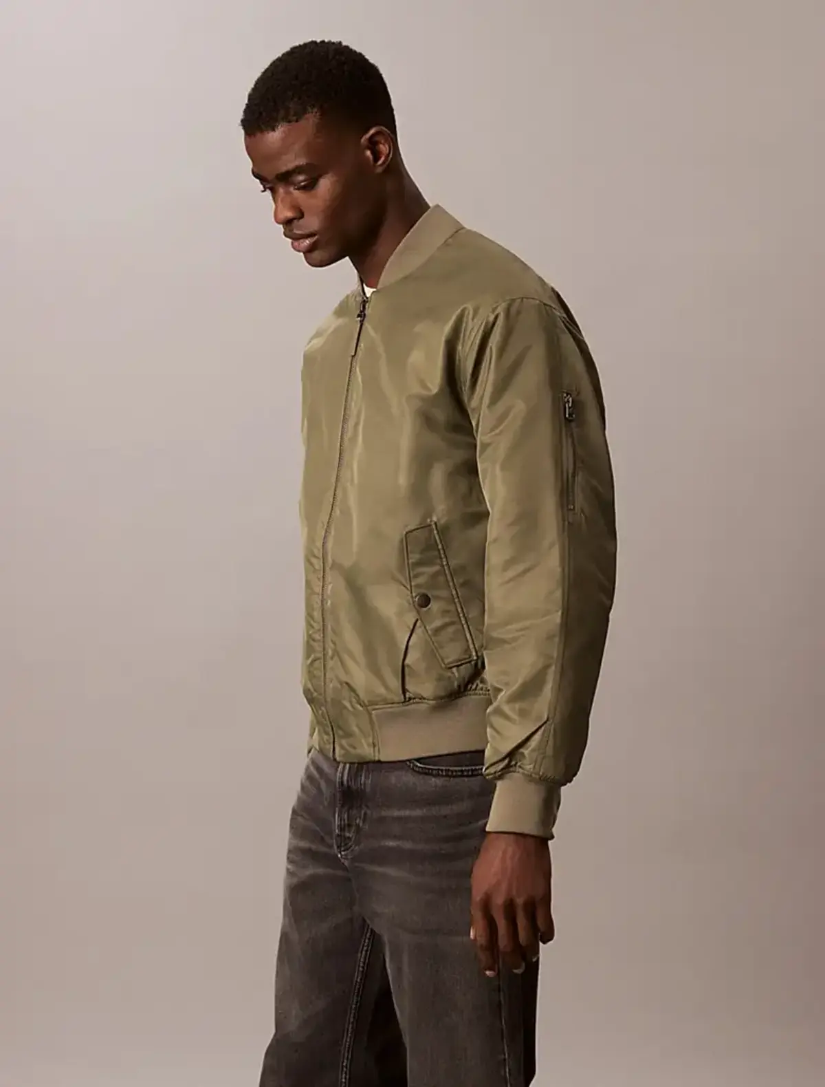 Calvin Klein LS JEANS HERO BOMBER Yeşil Erkek Ceket