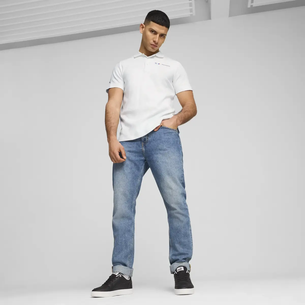 Puma BMW MMS JAQUARD POLO Beyaz Erkek T-Shirt