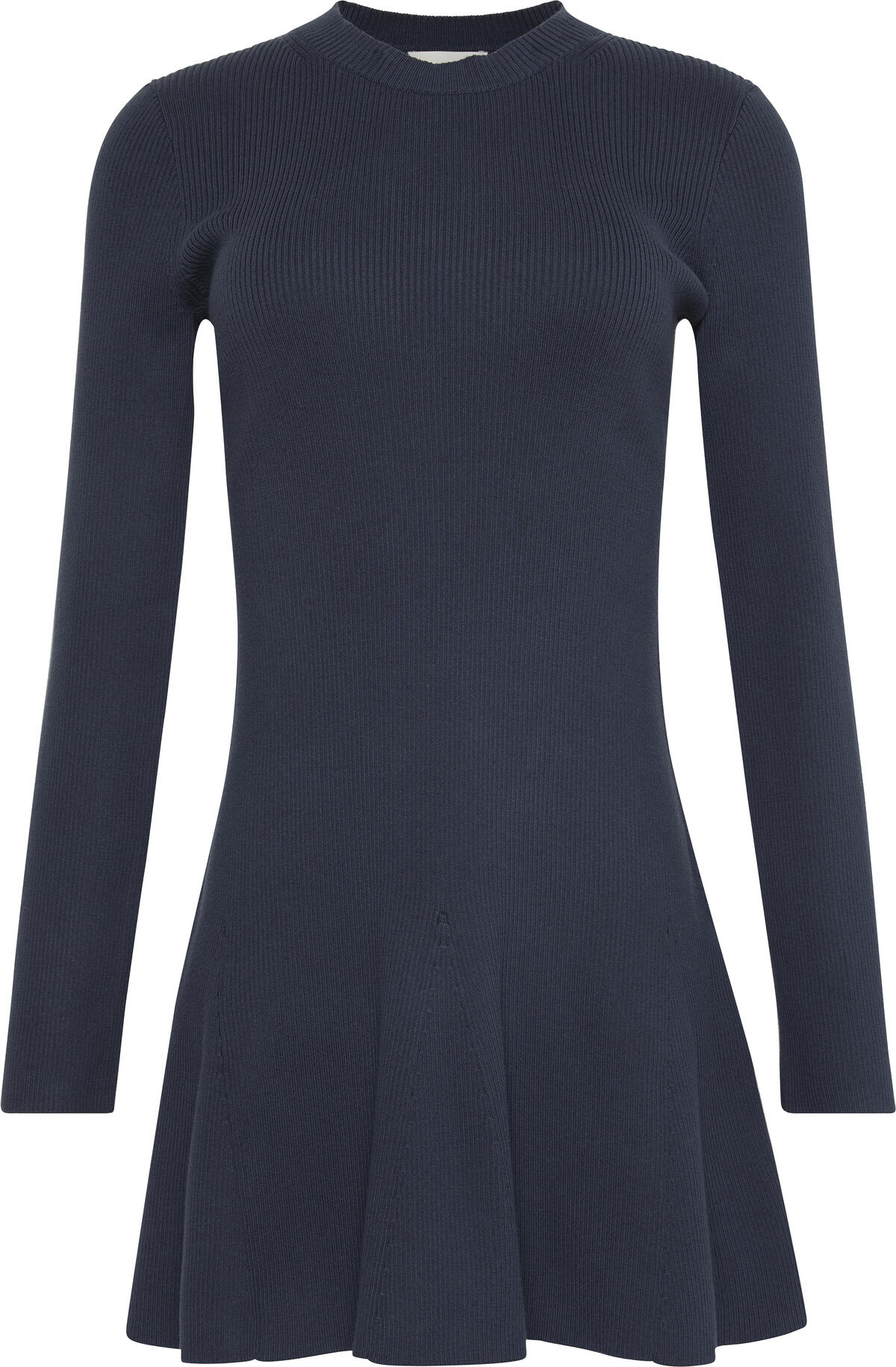 Calvin Klein FIT AND FLARE LS MINI DRESS Mavi Kadın Elbise