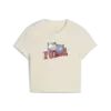 Puma GRAPHIC Tee Krem Kadın T-Shirt & Polo