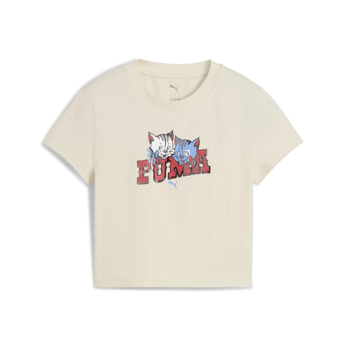 Puma GRAPHIC Tee Krem Kadın T-Shirt & Polo
