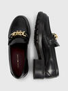 Tommy Hilfiger TH CHAIN LOAFER Kadın Siyah Ayakkabı
