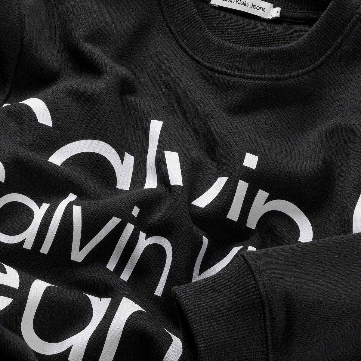Calvin Klein BLOWN UP LOGO SWEATS Erkek Siyah Sweatshirt
