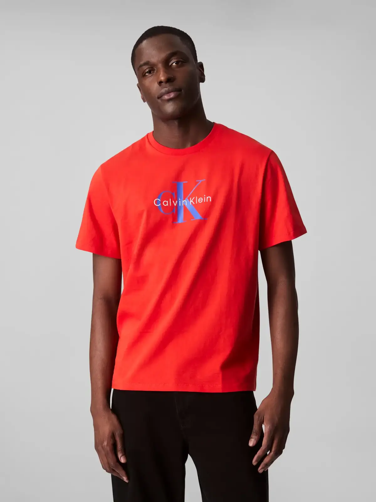 Calvin Klein SS Hero Monologo Tee, TNC Kırmızı Erkek T-Shirt & Polo