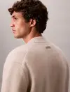 Calvin Klein LS BOMBER CASHMERE Bej Erkek Kaşmir Karışımlı Fermuarlı Ceket