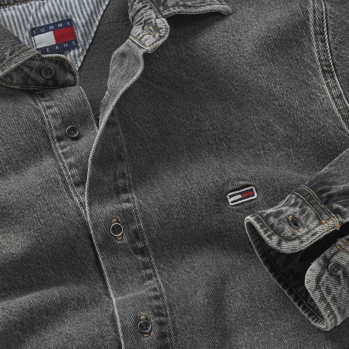 Tommy Hilfiger REGULAR FIT OVERSHIR, 1BZ Gri Erkek Gömlek