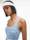 Calvin Klein LOGO BLOCK BANDANA 7 Kadın Krem Eşarp