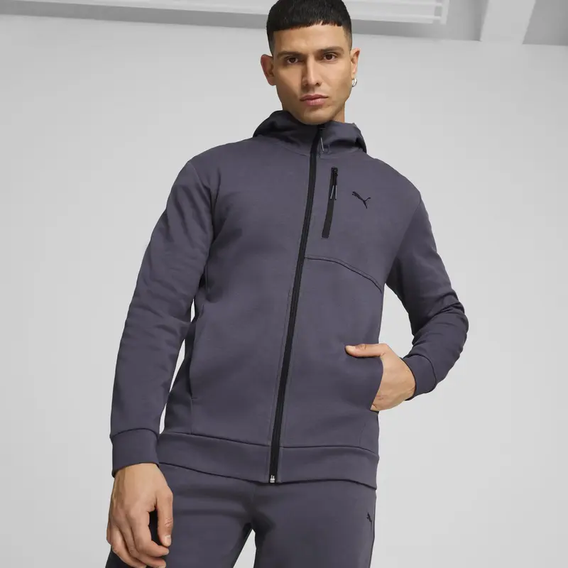 Puma OPEN ROAD Full-Zip Hoodie Koyu Gri Erkek Sweatshirt