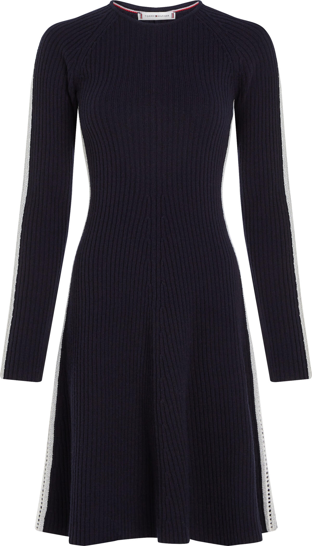 Tommy Hilfiger POINTELLE STRIPE F&F Kadın Siyah Elbise