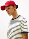 Tommy Hilfiger REG MONOTYPE STRIPE, 0FC Beyaz Kadın T-Shirt & Polo