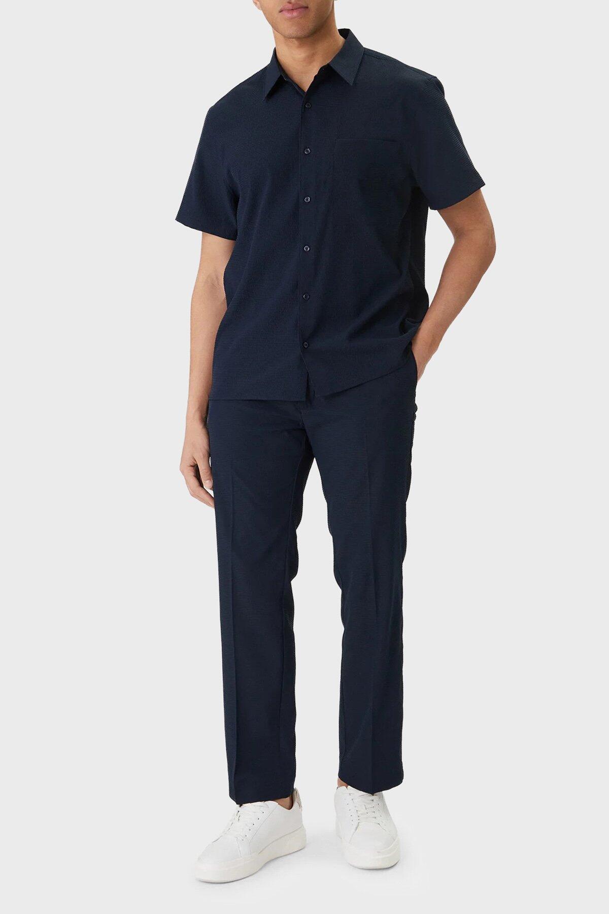 Calvin Klein STRAIGHT SEERSUCKER, CEF, 32 Lacivert Erkek Pantolon