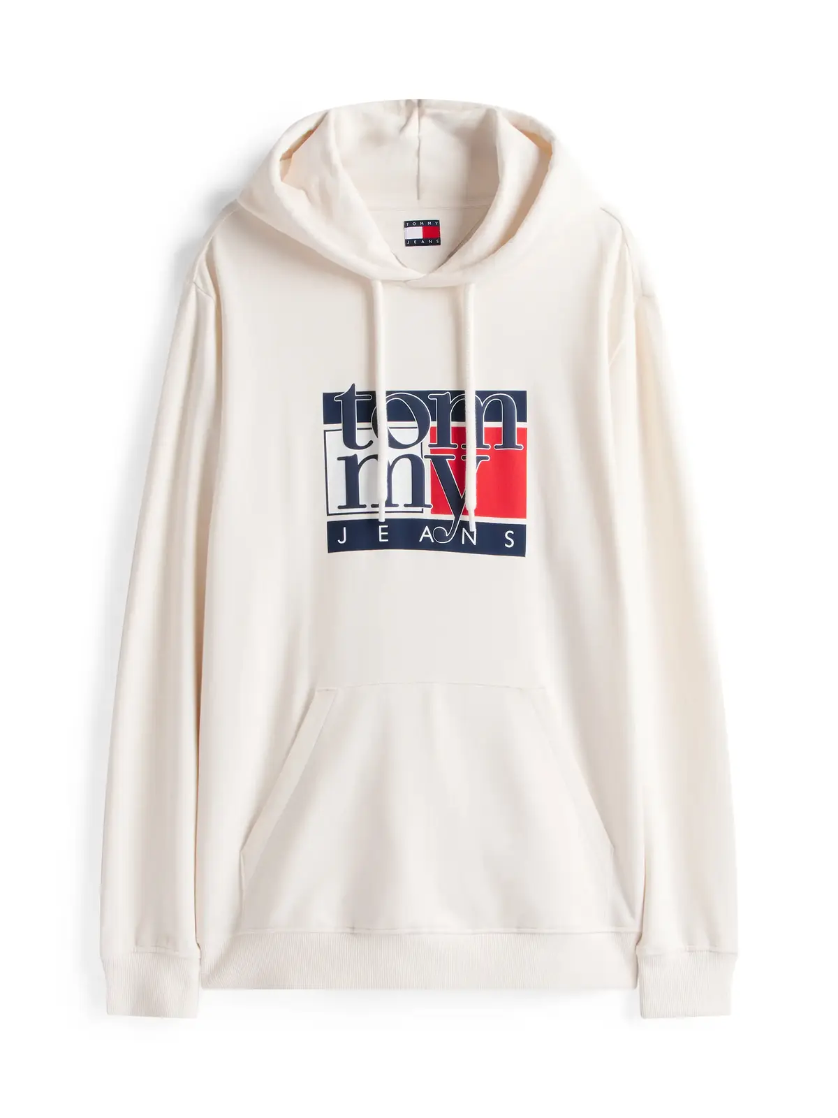 Tommy HilfigerTJM REG RWB FLAG HOODIE, Beyaz Erkek Hoodie