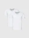 Calvin Klein 2P S/S V NECK Erkek Beyaz T-Shirt