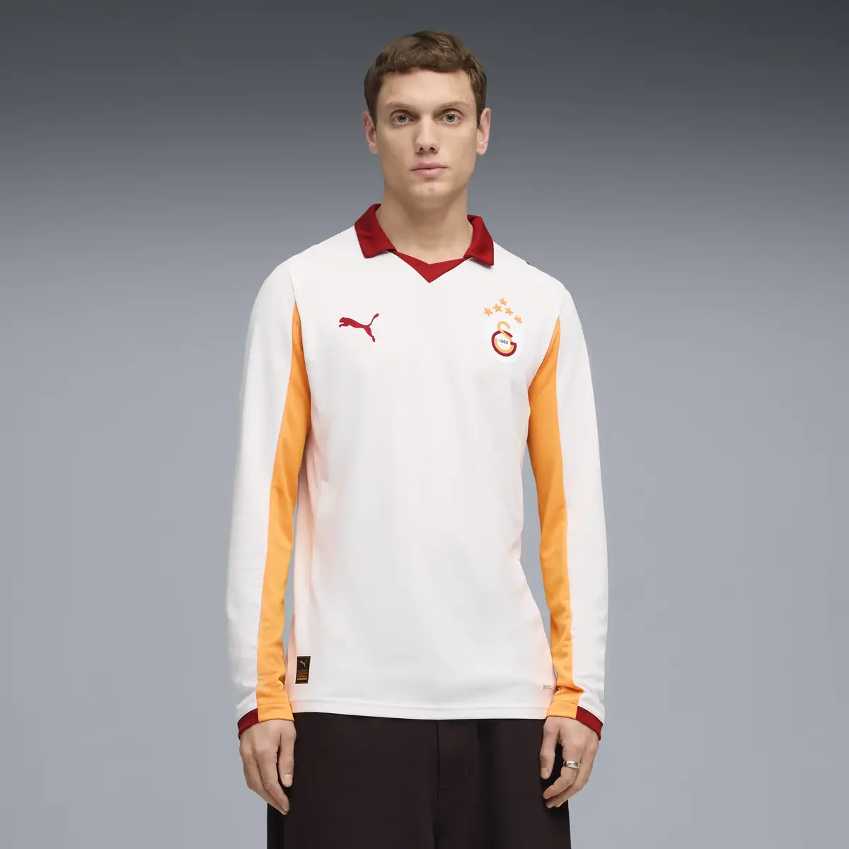 PUMA GSK Away Jersey Replica LS Beyaz Erkek Forma