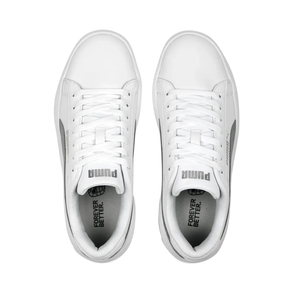 Puma Smash Platform v3 Metallics Beyaz Kadın Günlük Spor Ayakkabı