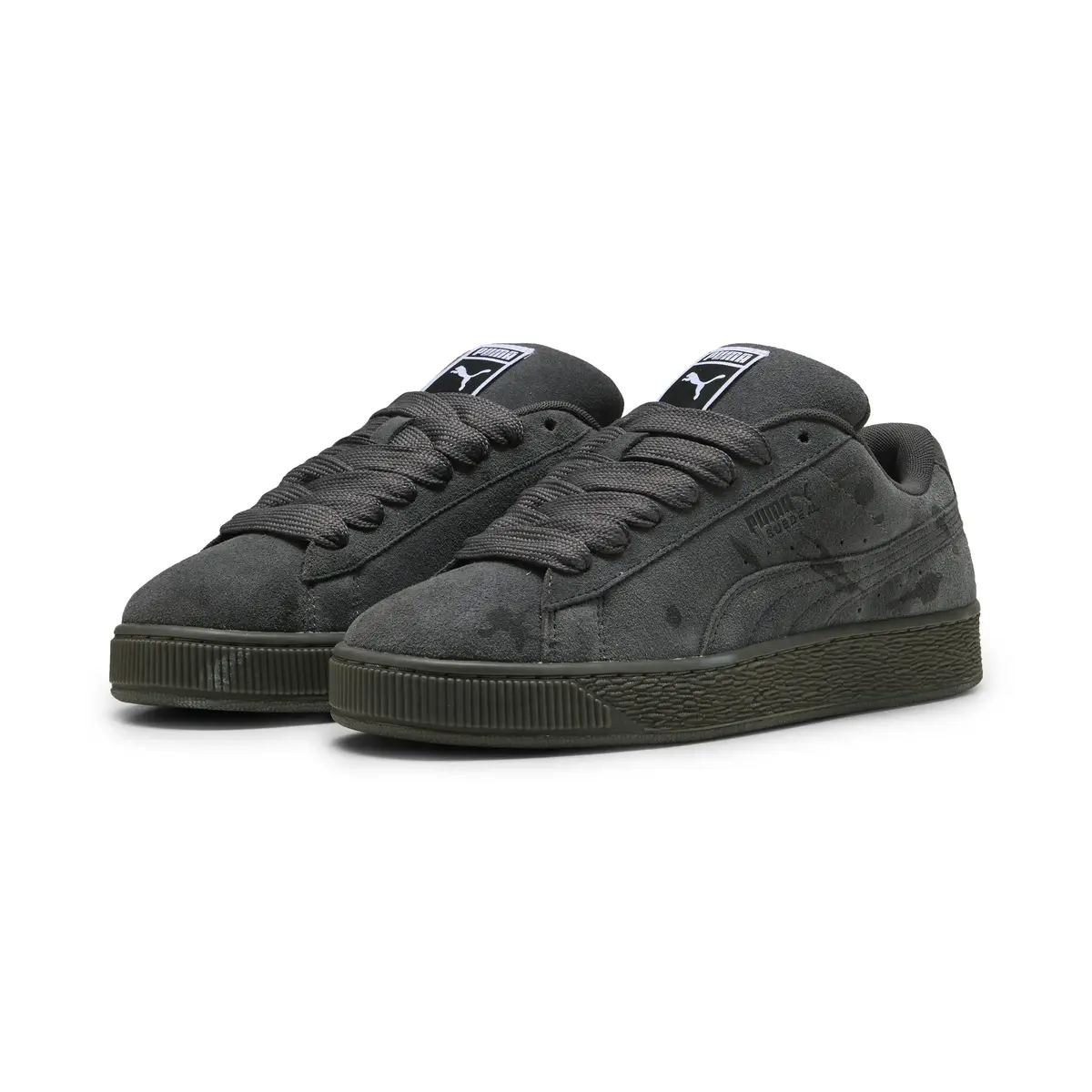 Puma Suede XL Splatters Gri Kadın Günlük Spor Ayakkabı