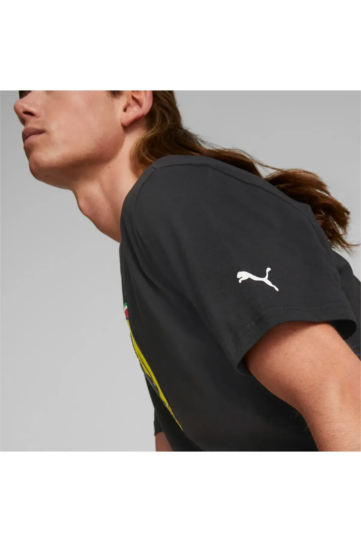 Puma Ferrari Race Big Shield Tee Siyah Erkek T-shirt