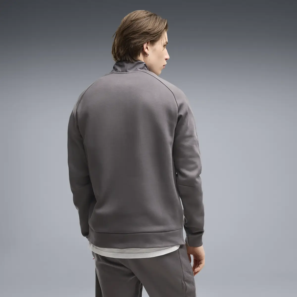 PUMA PUMATECH Half Zip Gri Erkek Sweatshirt
