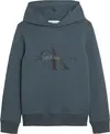 Calvin Klein REFLECTIVE MONOGRAM Erkek Gri Hoodie