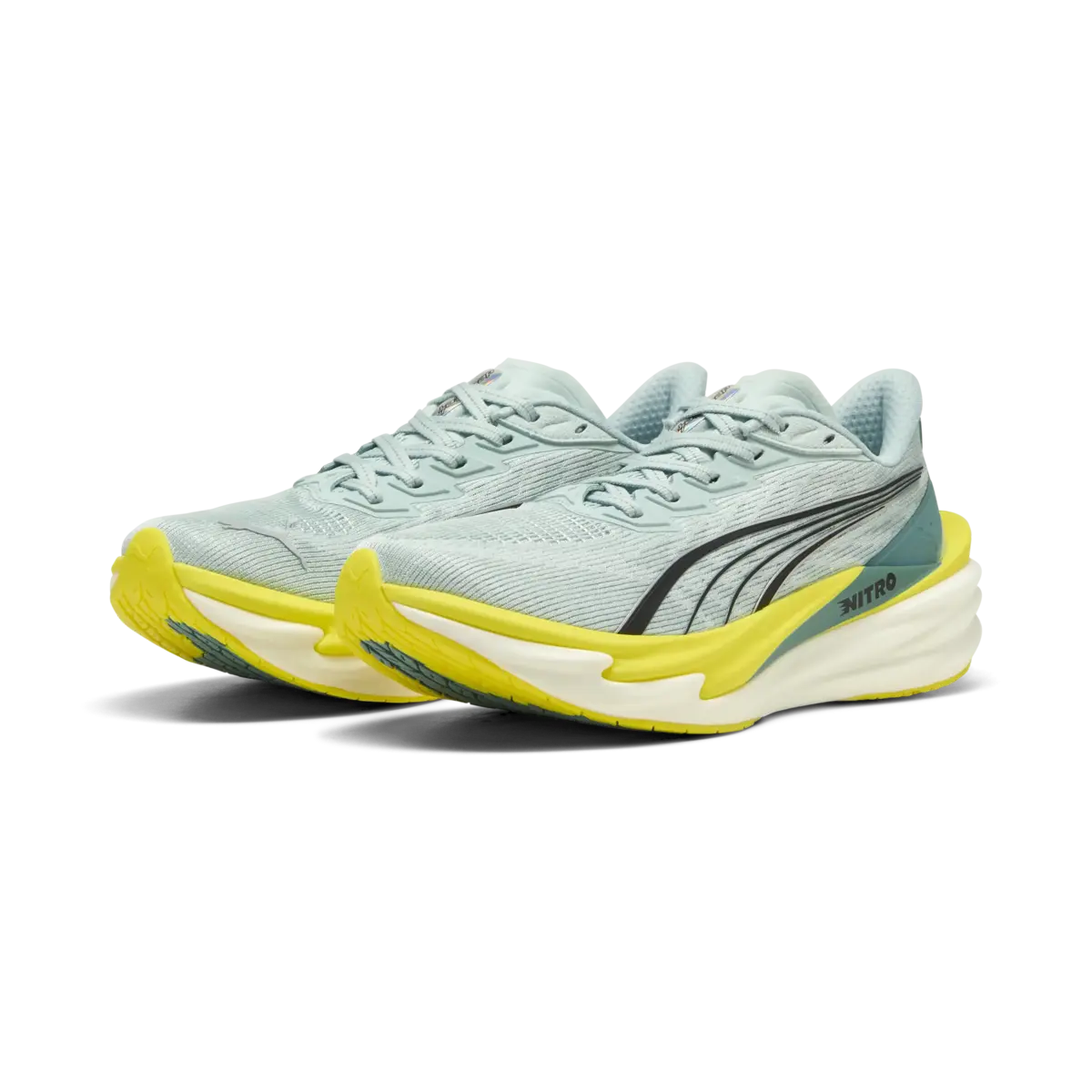 PUMA Deviate NITRO 4 Wns Mavi Kadın Yürüyüş ve Koşu Ayakkabısı